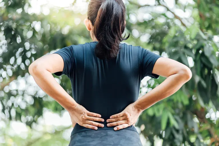 A women with lower back pain